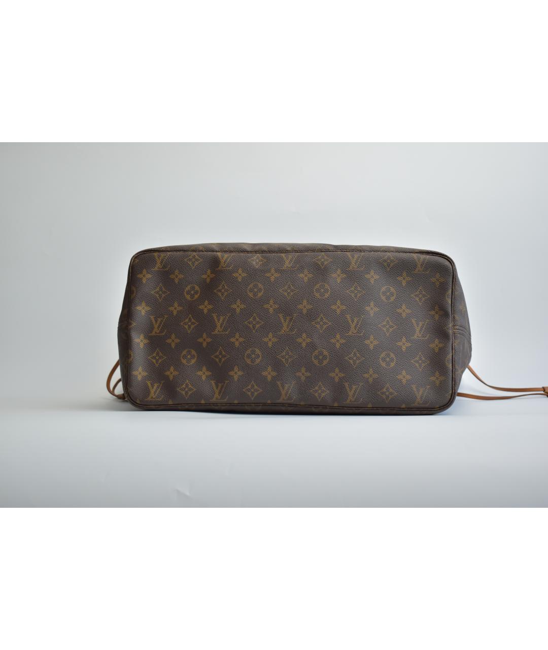 LOUIS VUITTON Коричневая канва сумка тоут, фото 5