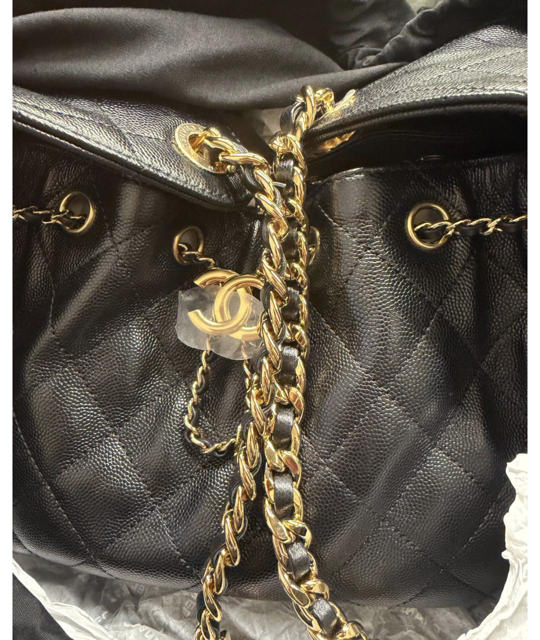 CHANEL Черная кожаная сумка через плечо, фото 3