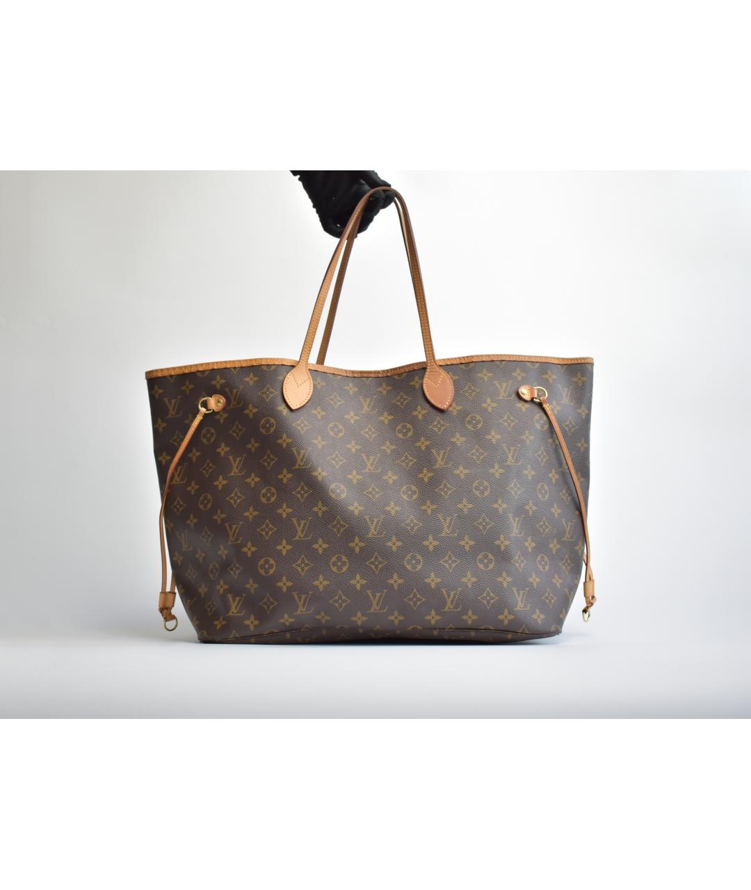 LOUIS VUITTON Коричневая канва сумка тоут, фото 8