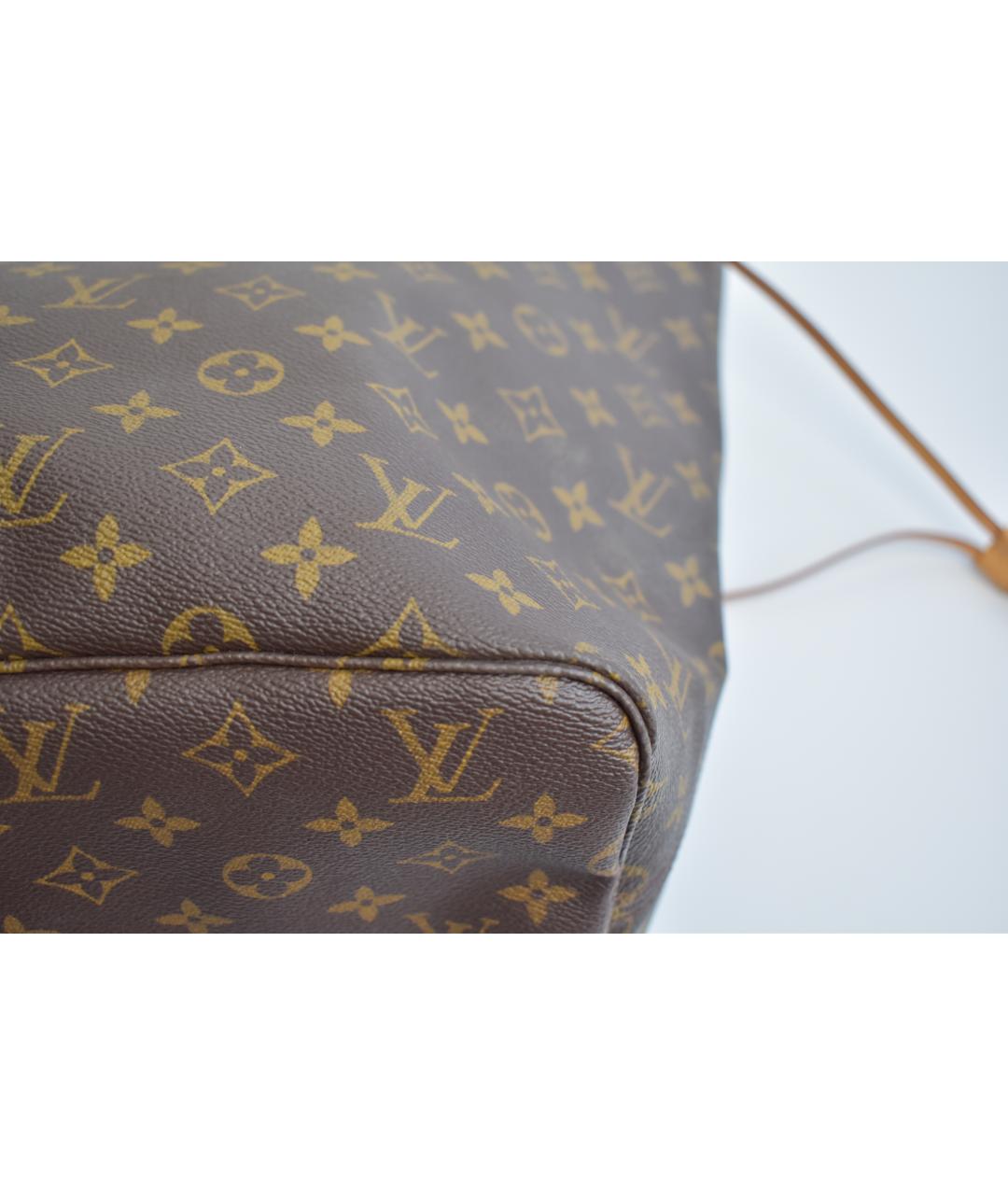 LOUIS VUITTON Коричневая канва сумка тоут, фото 6