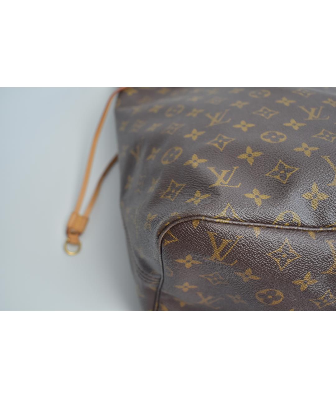 LOUIS VUITTON Коричневая канва сумка тоут, фото 5