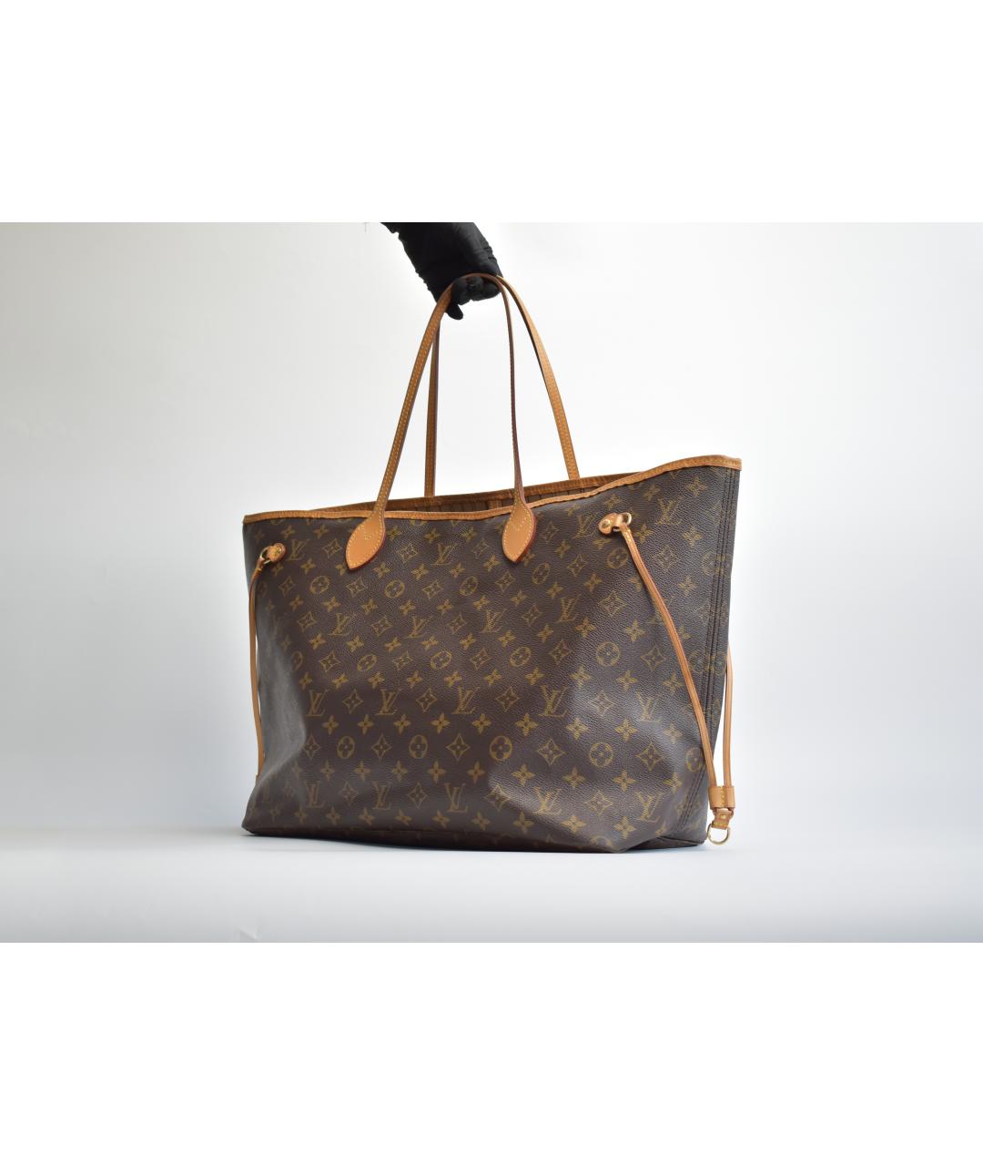 LOUIS VUITTON Коричневая канва сумка тоут, фото 2