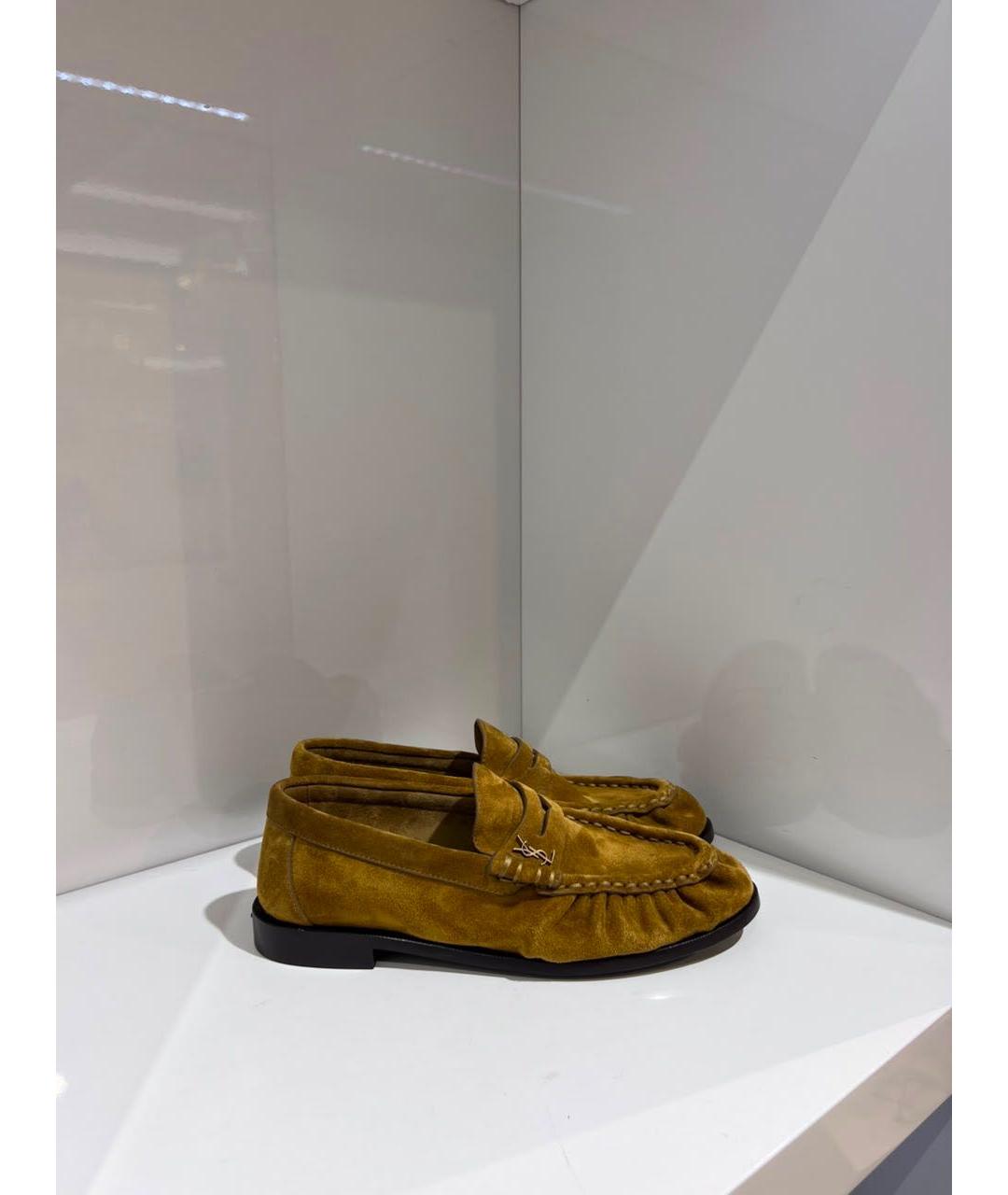SAINT LAURENT Коричневые лоферы, фото 3