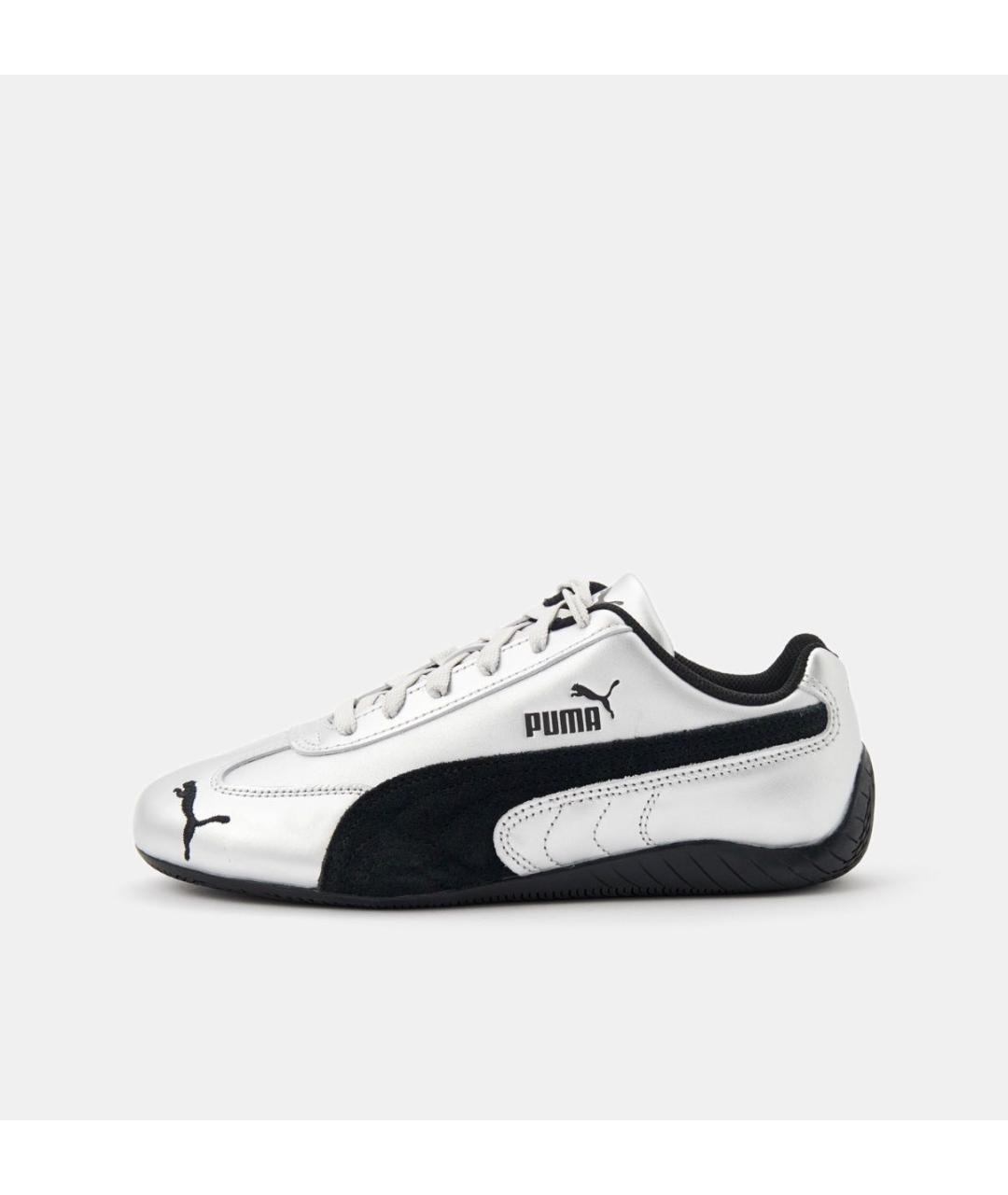 PUMA Серебряные кожаные кроссовки, фото 8