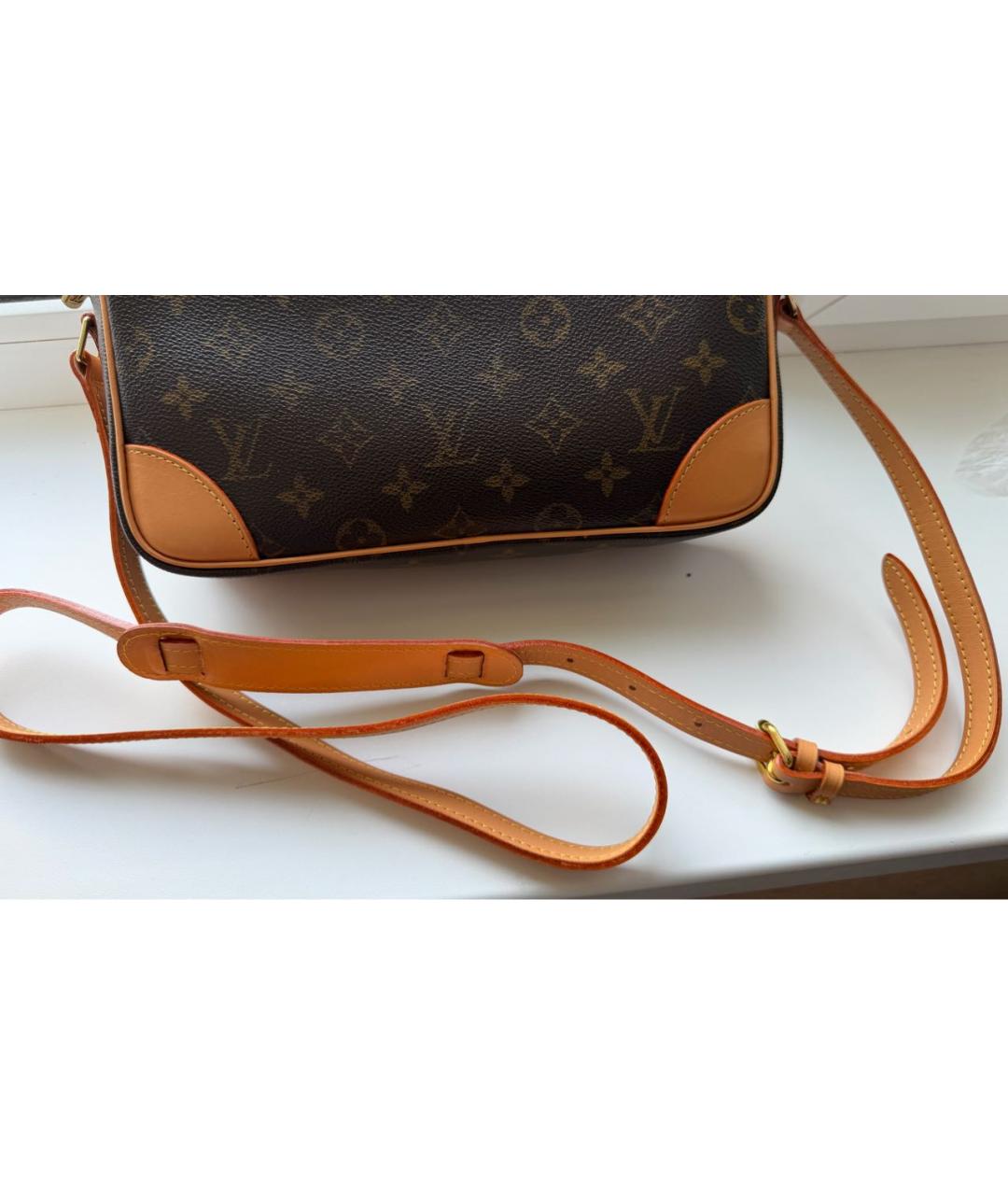 LOUIS VUITTON Коричневая канва сумка на плечо, фото 8