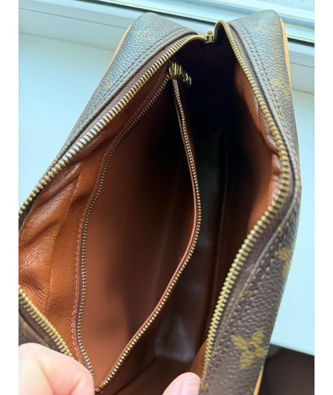 LOUIS VUITTON Коричневая канва сумка на плечо, фото 5