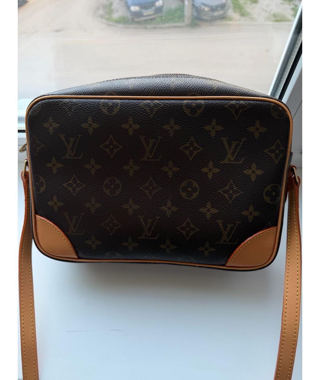 LOUIS VUITTON Коричневая канва сумка на плечо, фото 2