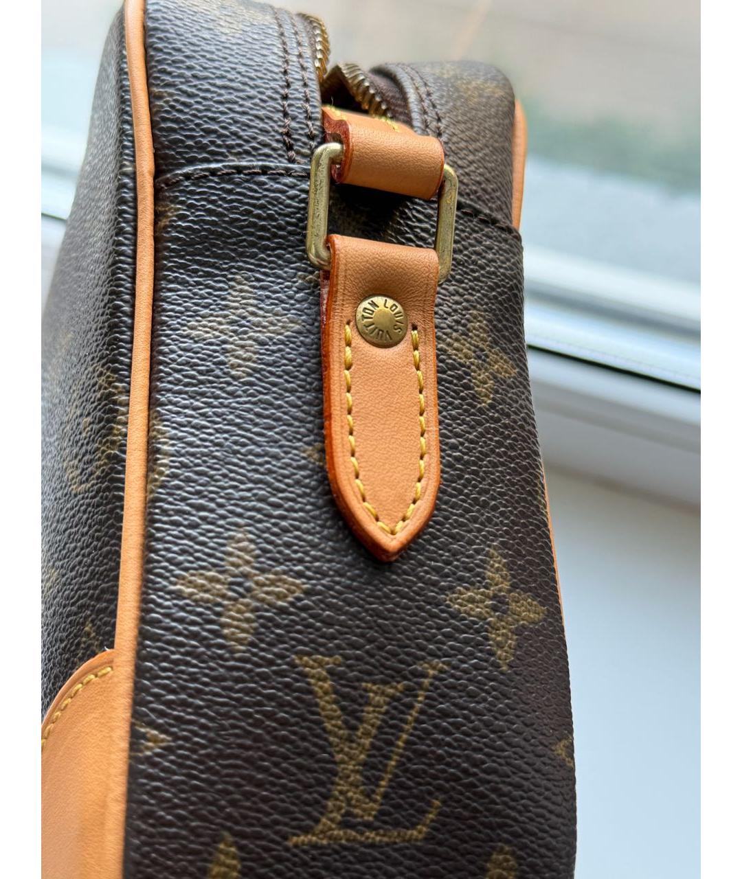 LOUIS VUITTON Коричневая канва сумка на плечо, фото 4