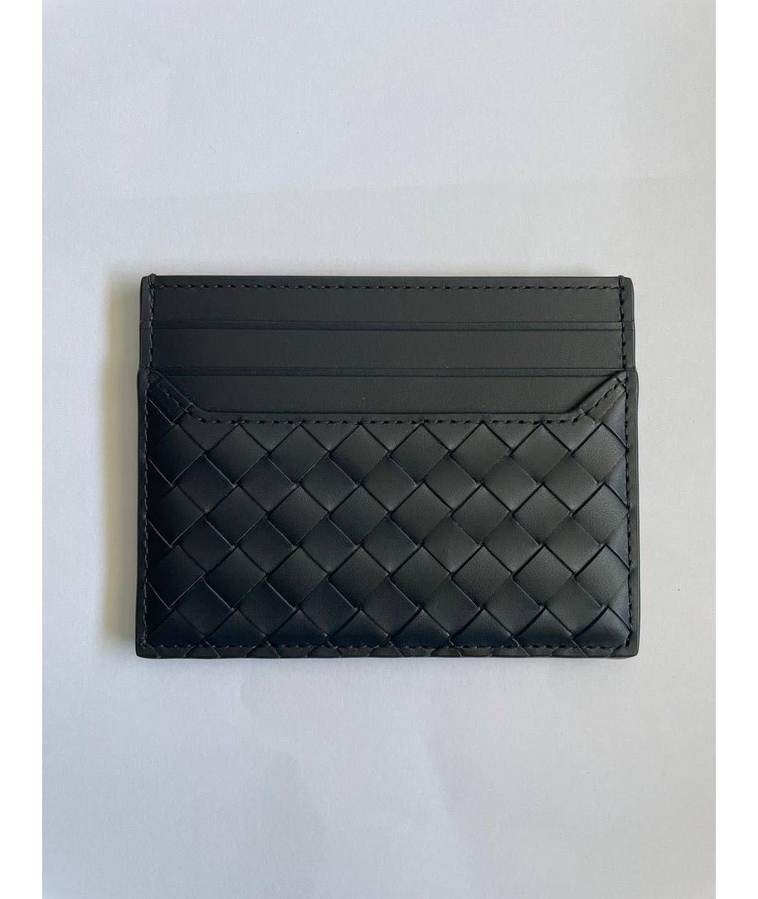 BOTTEGA VENETA Черный кожаный кардхолдер, фото 5