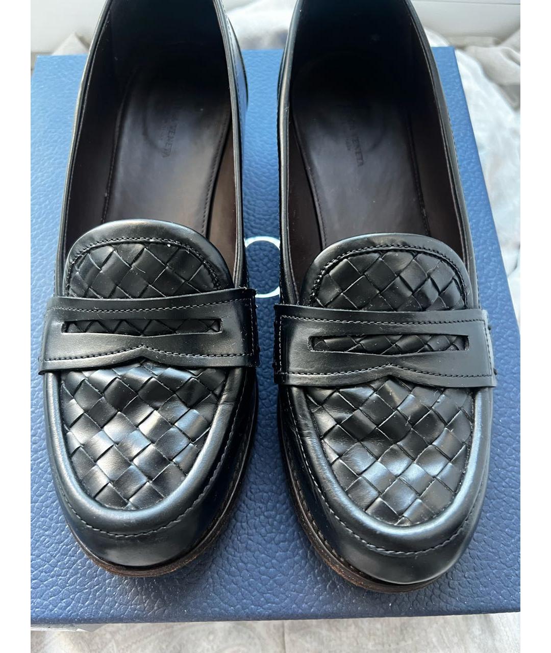 BOTTEGA VENETA Черные кожаные лоферы, фото 3