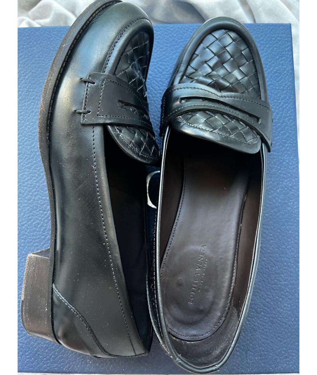 BOTTEGA VENETA Черные кожаные лоферы, фото 8