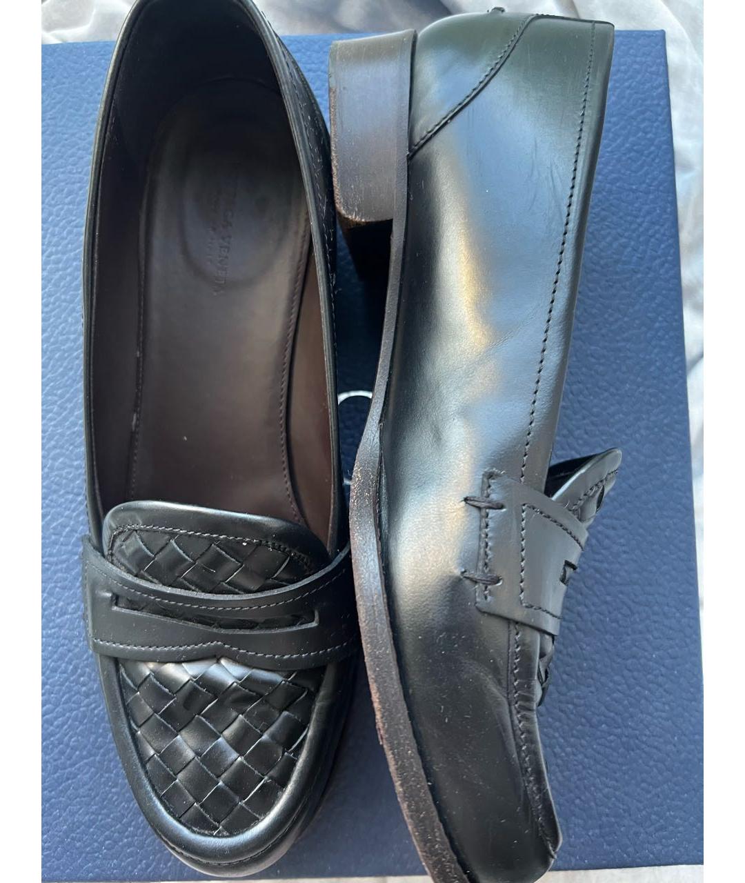 BOTTEGA VENETA Черные кожаные лоферы, фото 2