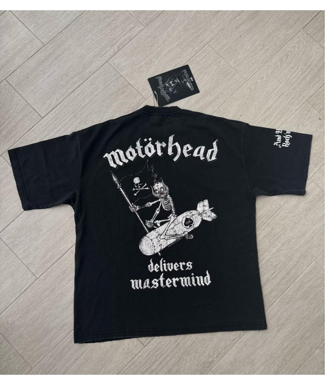 MASTERMIND WORLD Черная хлопковая футболка, фото 3