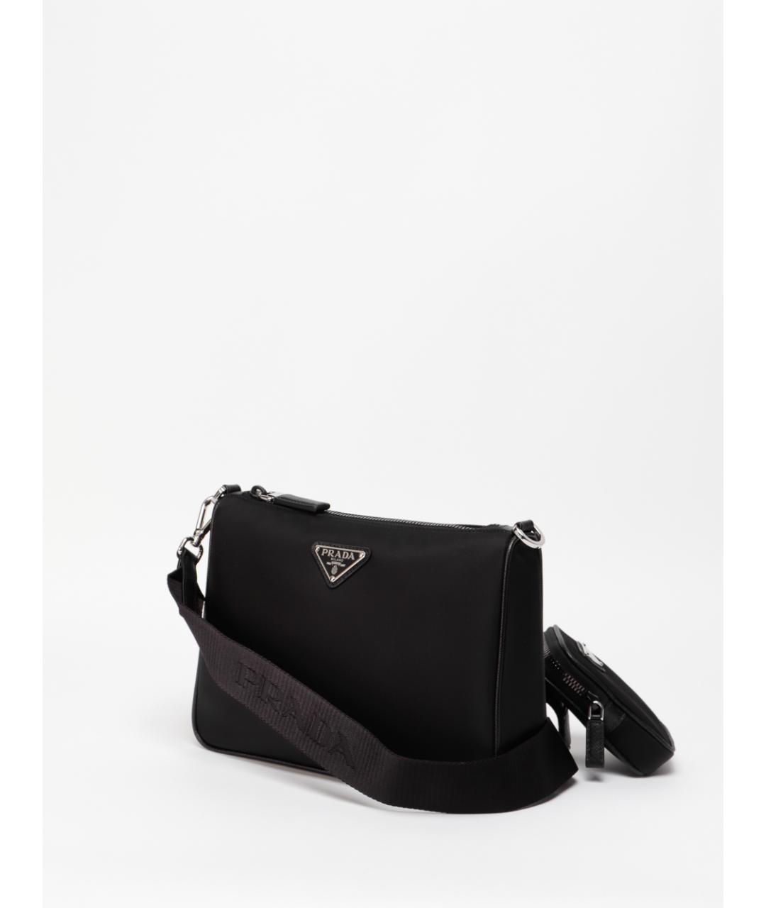PRADA Черная синтетическая сумка на плечо, фото 2
