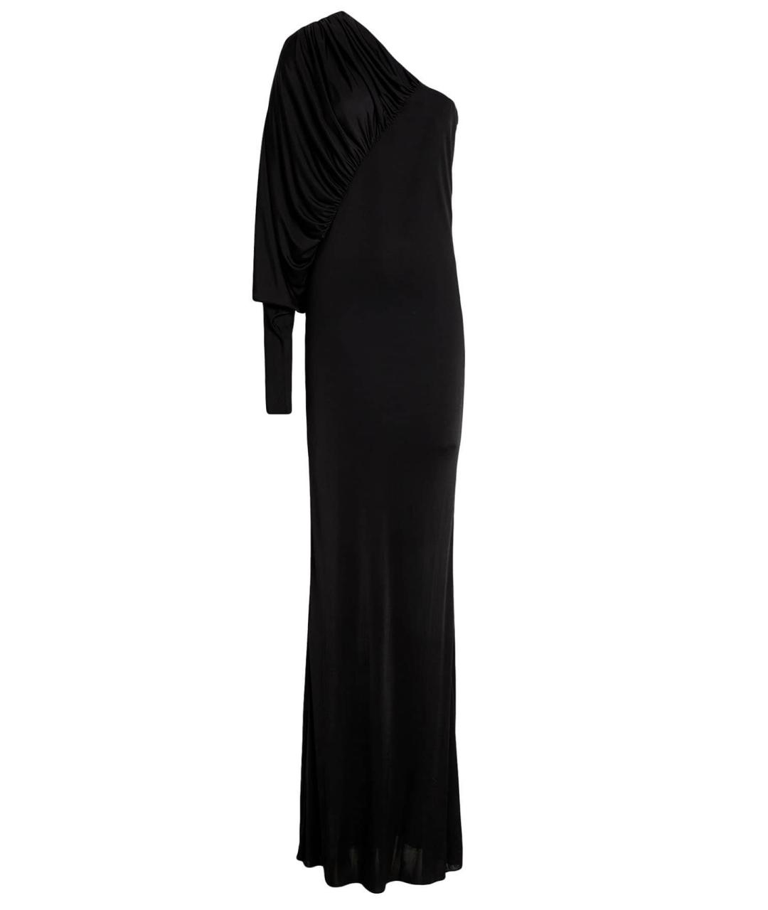 SAINT LAURENT Черное вискозное коктейльное платье, фото 1
