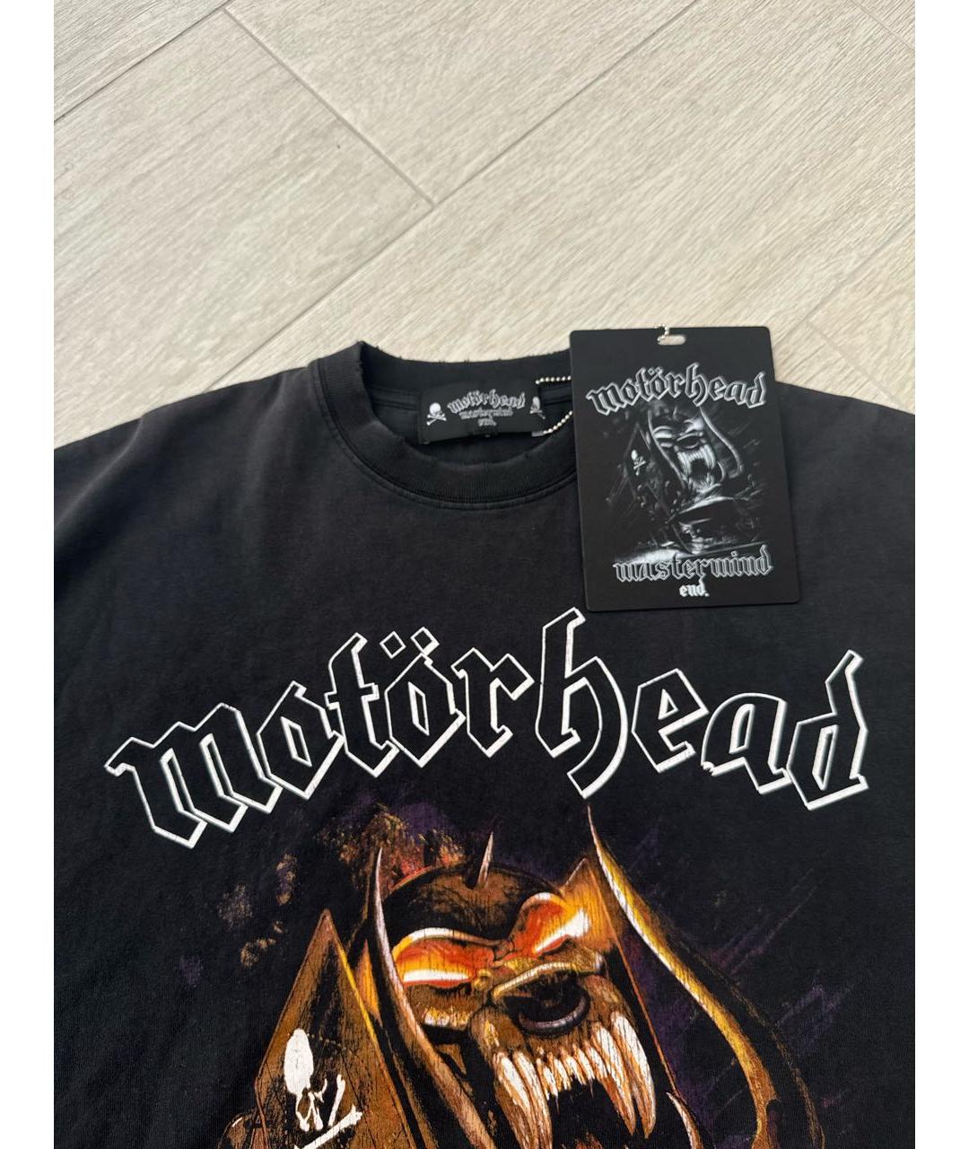 MASTERMIND WORLD Черная хлопковая футболка, фото 4