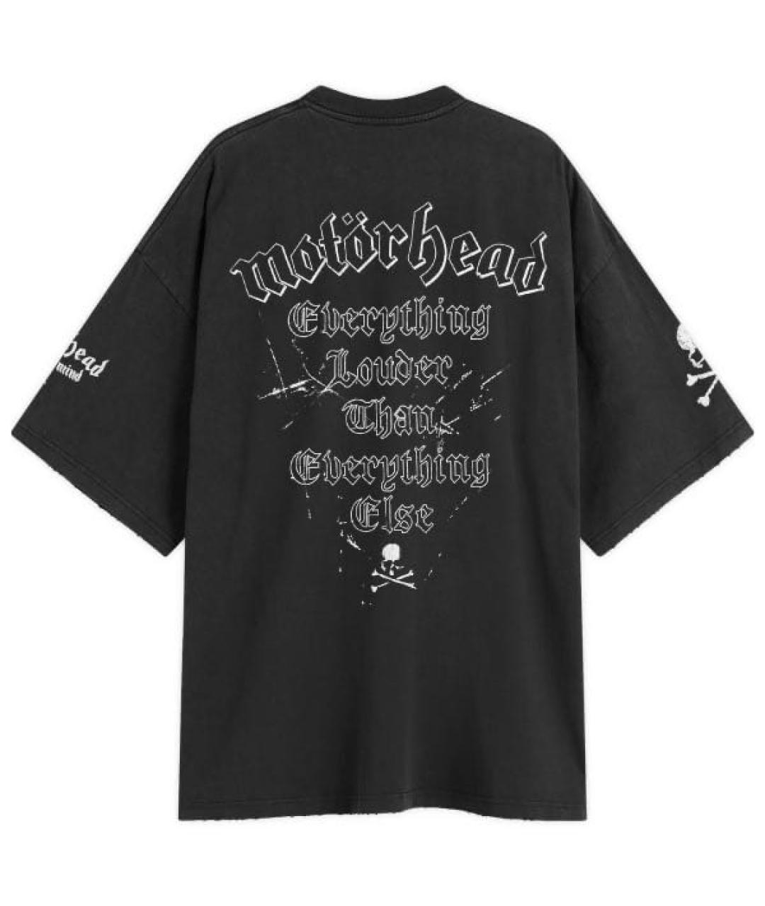 MASTERMIND WORLD Черная хлопковая футболка, фото 2