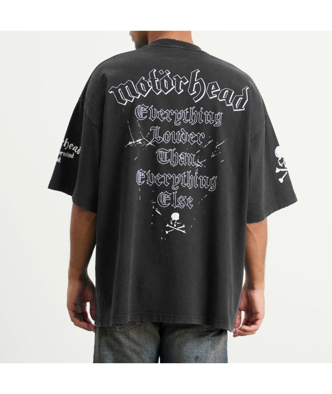 MASTERMIND WORLD Черная хлопковая футболка, фото 7