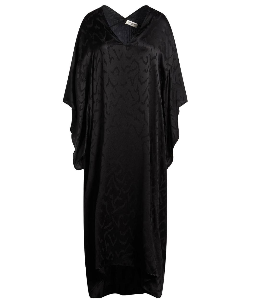 SAINT LAURENT Черное шелковое коктейльное платье, фото 1
