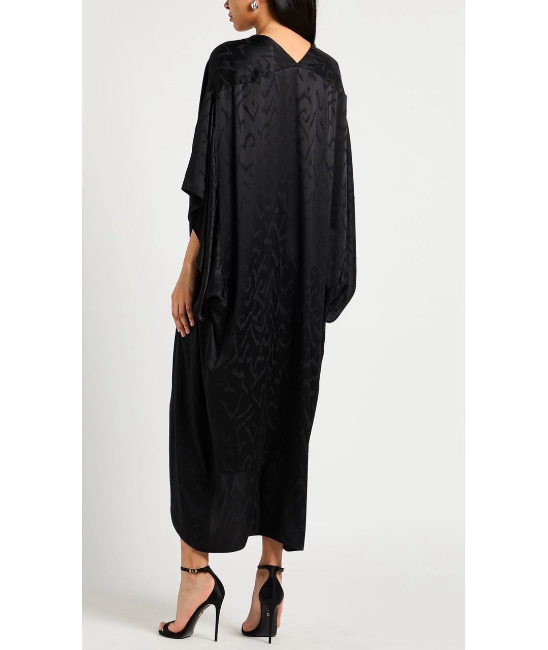 SAINT LAURENT Черное шелковое коктейльное платье, фото 3