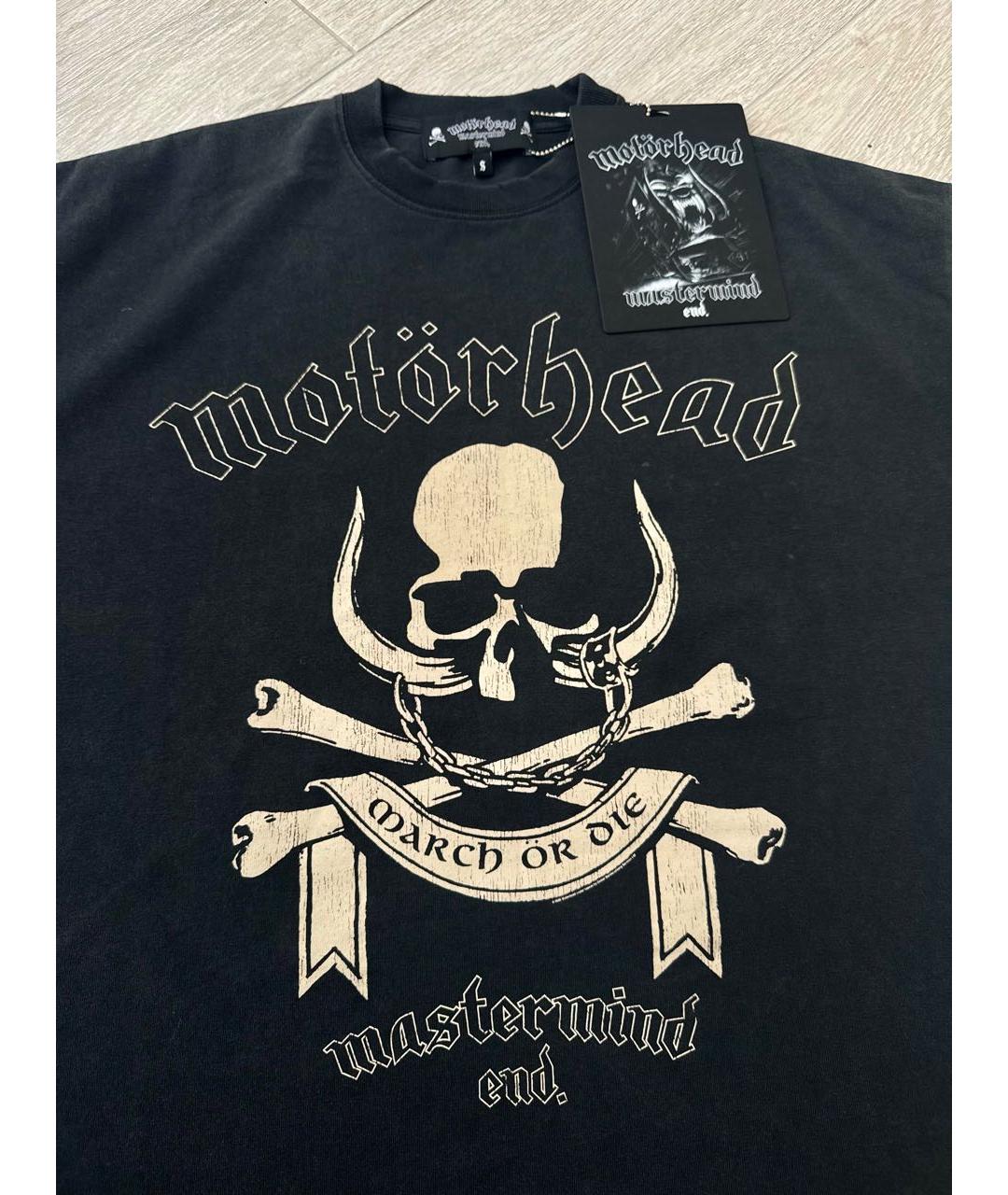 MASTERMIND WORLD Черная хлопковая футболка, фото 3