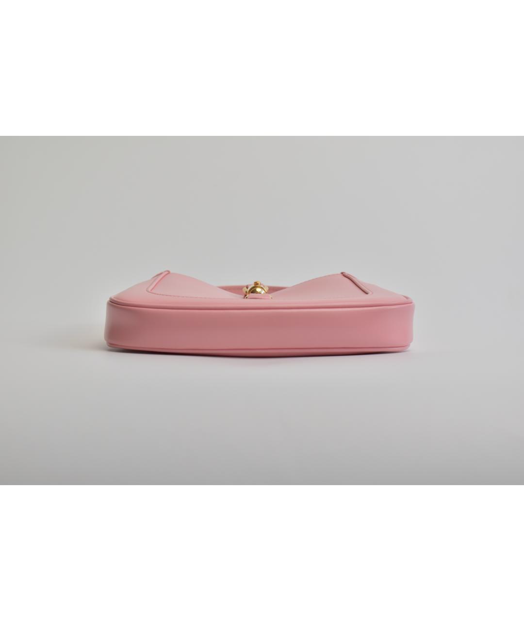 GUCCI Розовая кожаная сумка с короткими ручками, фото 5