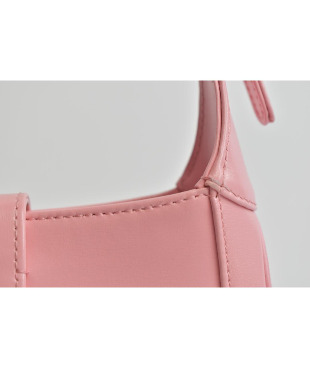 GUCCI Розовая кожаная сумка с короткими ручками, фото 9