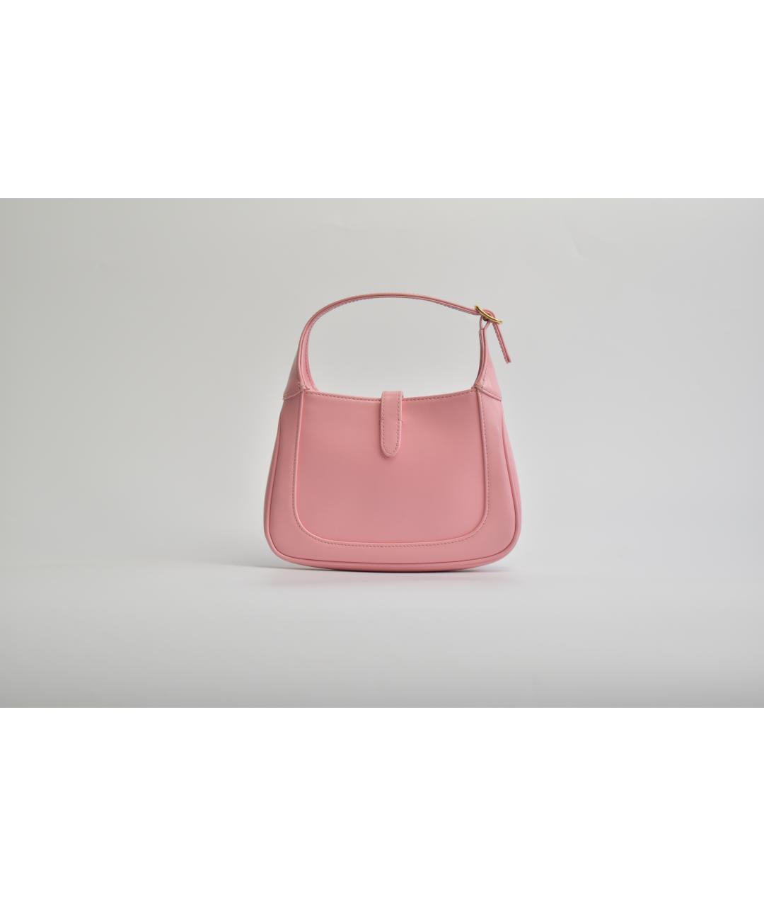 GUCCI Розовая кожаная сумка с короткими ручками, фото 3