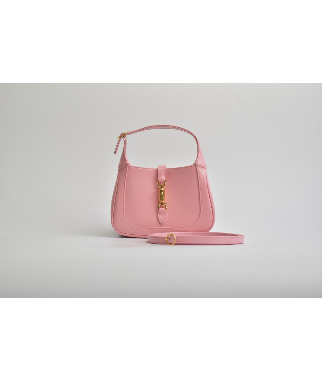 GUCCI Розовая кожаная сумка с короткими ручками, фото 10