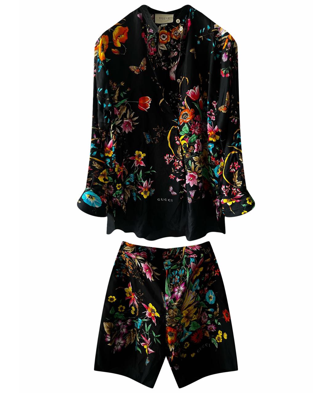 GUCCI Мульти шелковый костюм с брюками, фото 1