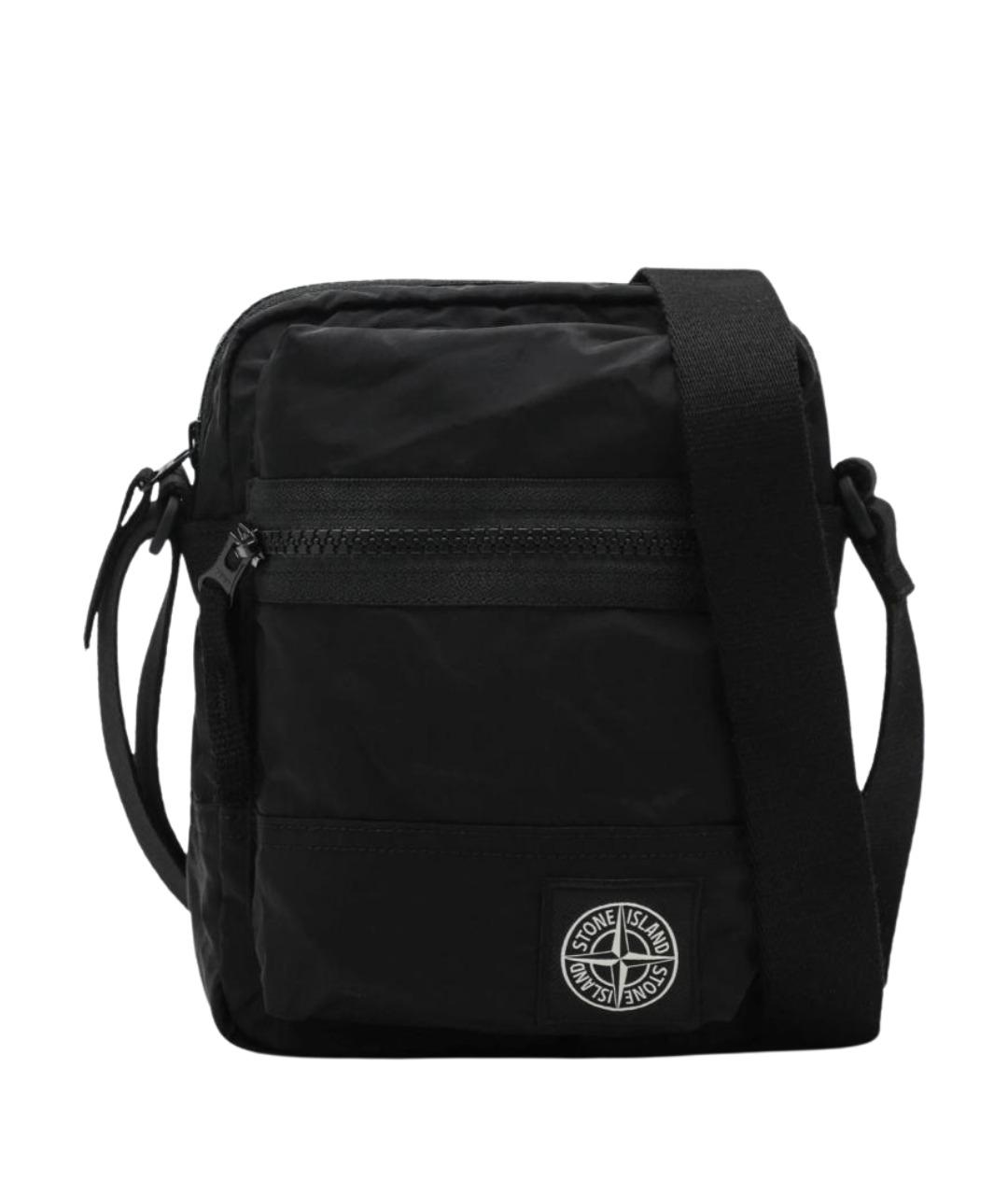 STONE ISLAND Черная нейлоновая сумка на плечо, фото 1
