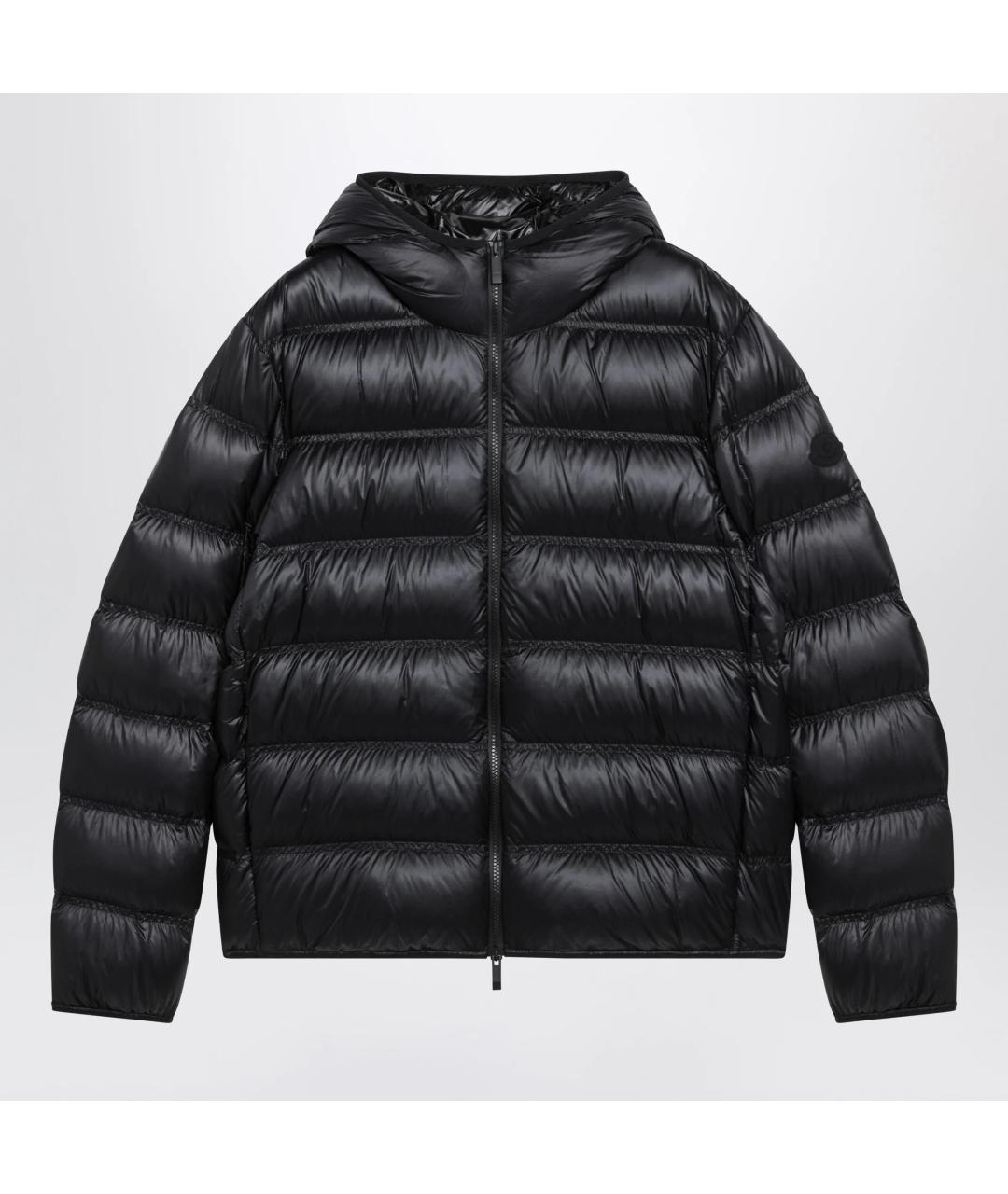 MONCLER Черный полиамидовый пуховик, фото 3