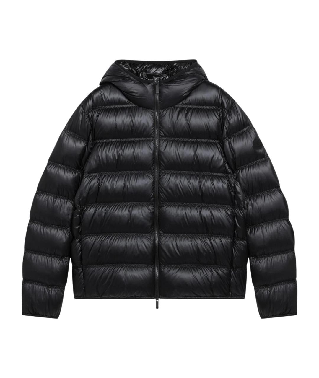 MONCLER Черный полиамидовый пуховик, фото 1