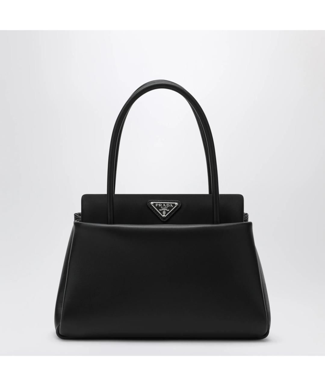 PRADA Черная кожаная сумка тоут, фото 3