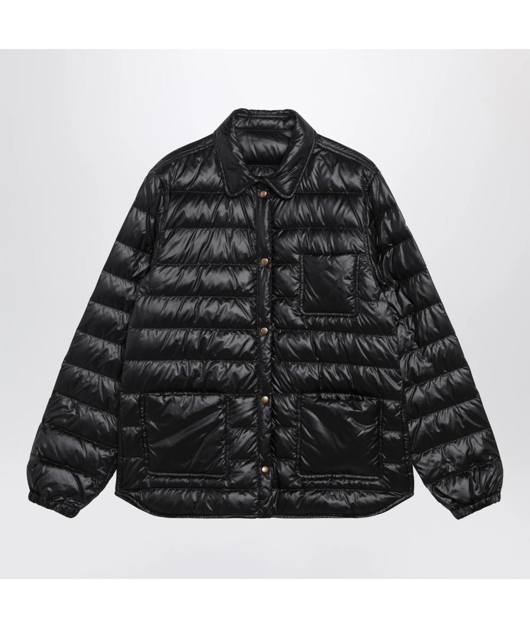 MONCLER Черный полиамидовый пуховик, фото 3