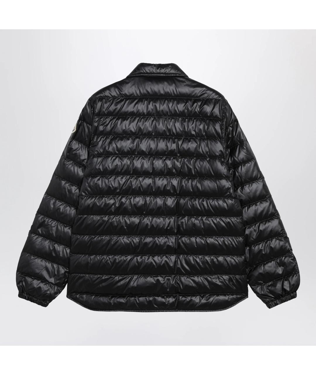 MONCLER Черный полиамидовый пуховик, фото 2