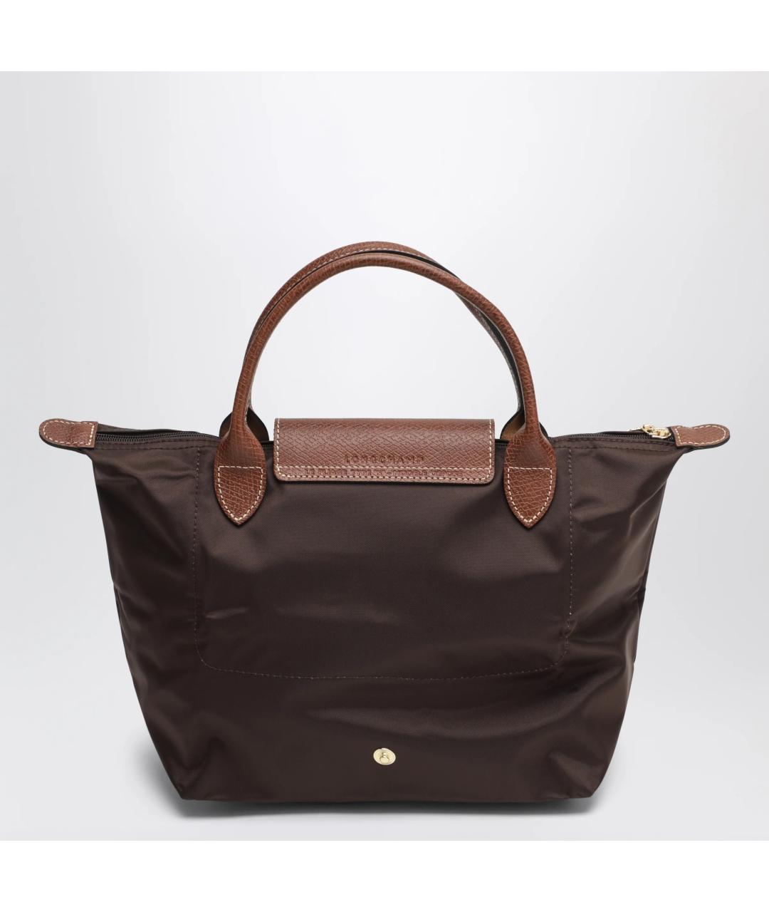 LONGCHAMP Коричневая нейлоновая сумка с короткими ручками, фото 2