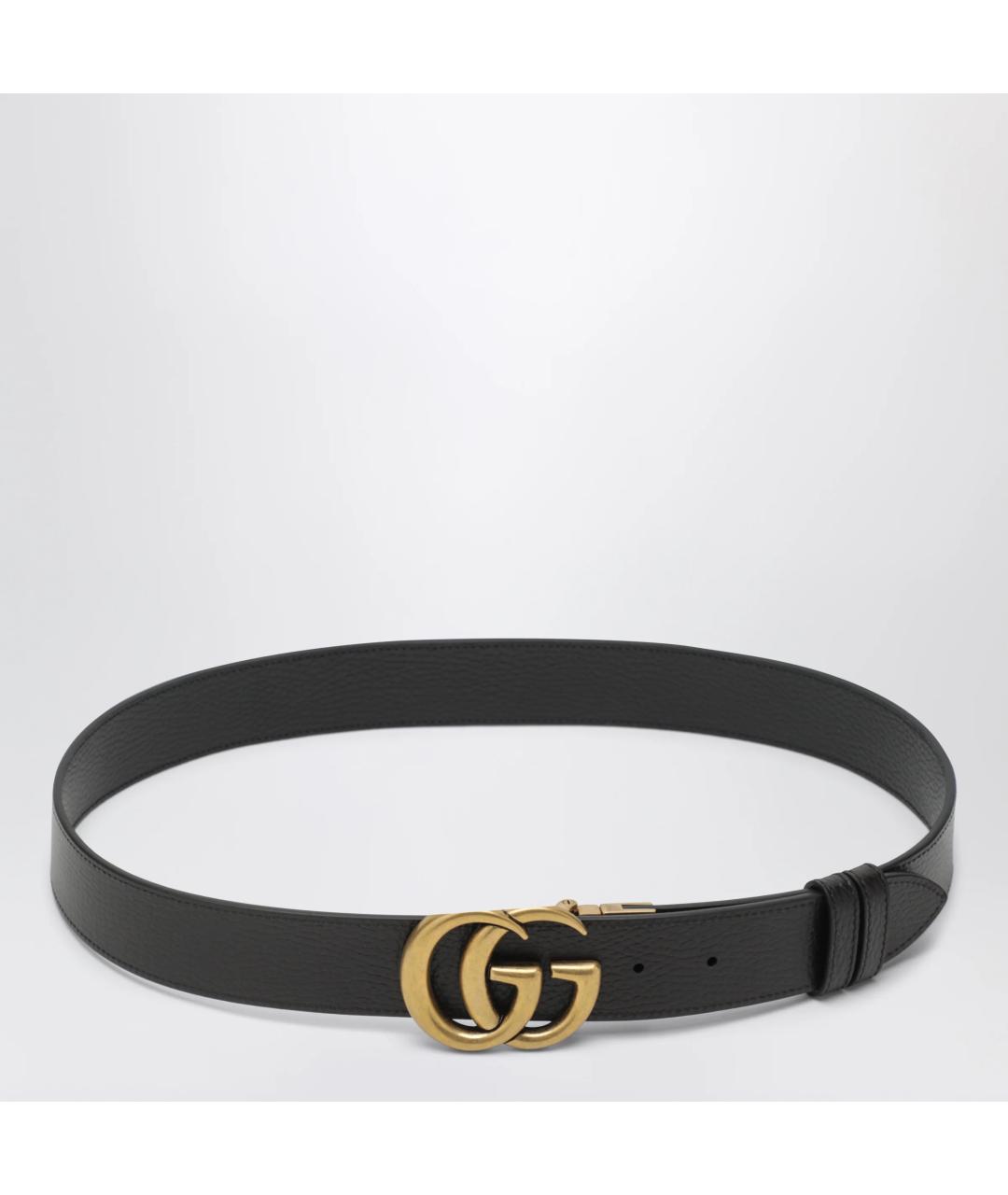 GUCCI Черный кожаный ремень, фото 2