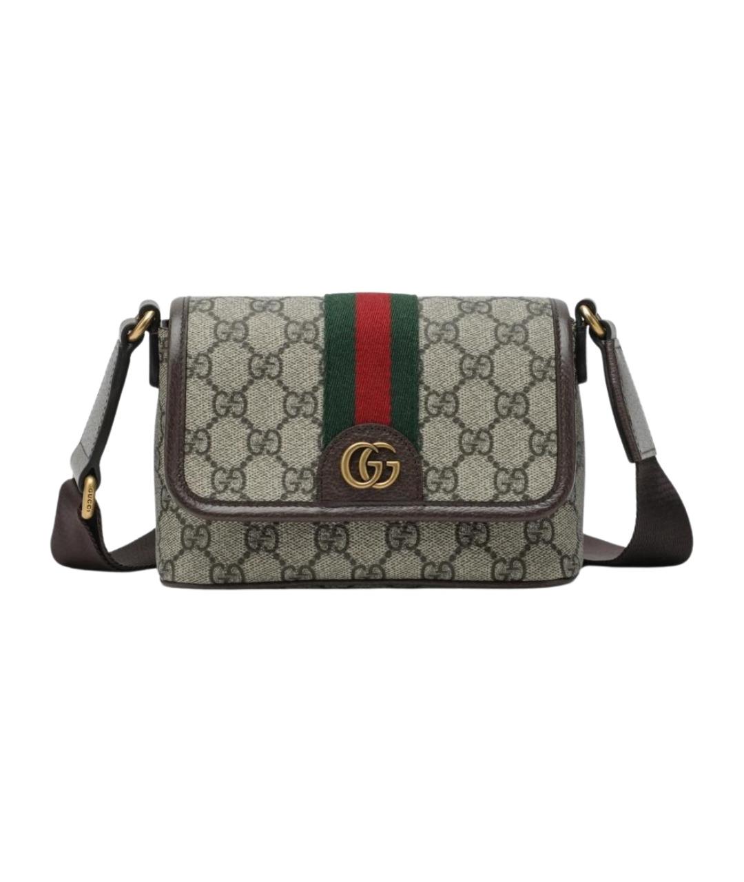 GUCCI Бежевая канва сумка на плечо, фото 1
