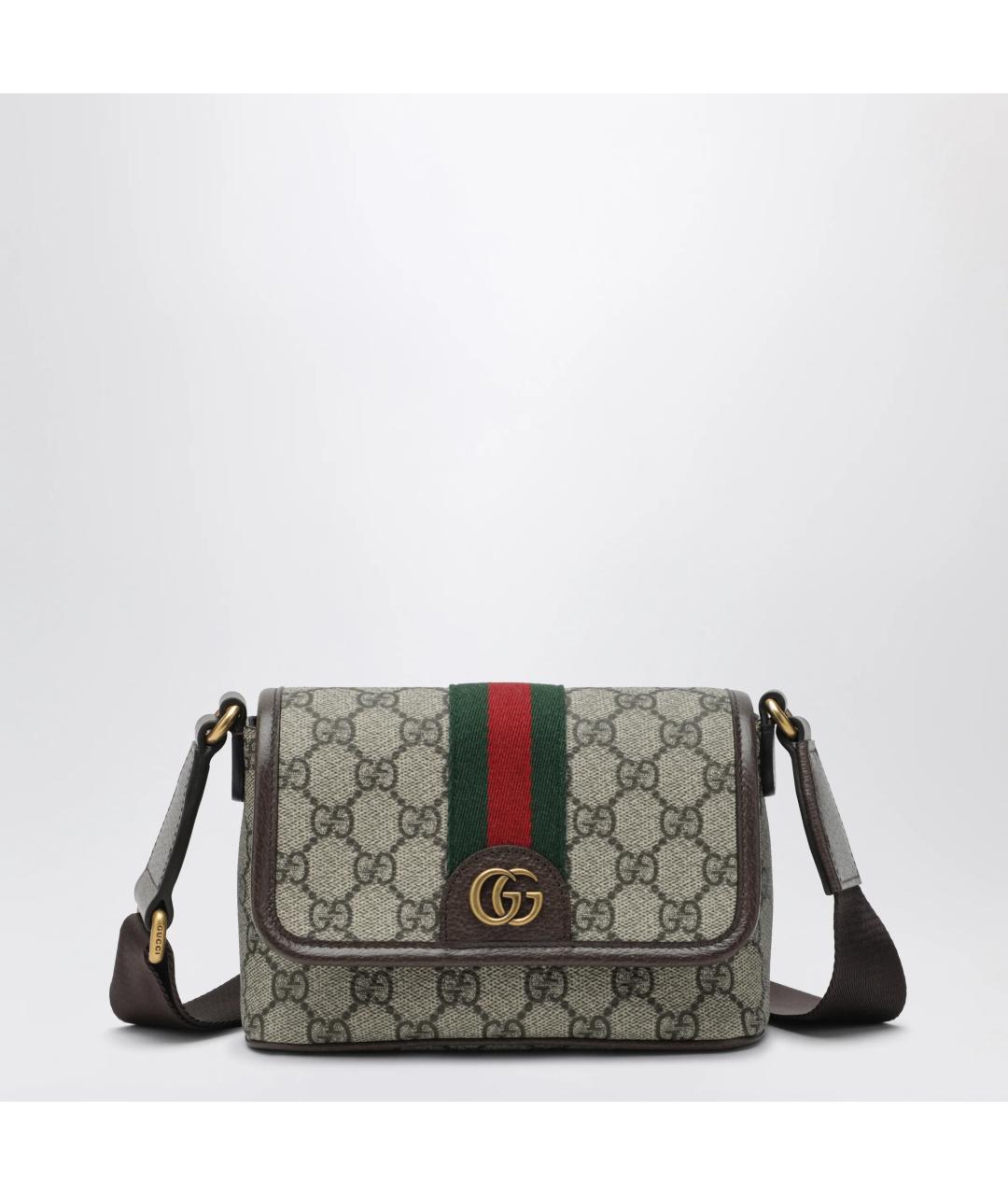 GUCCI Бежевая канва сумка на плечо, фото 3