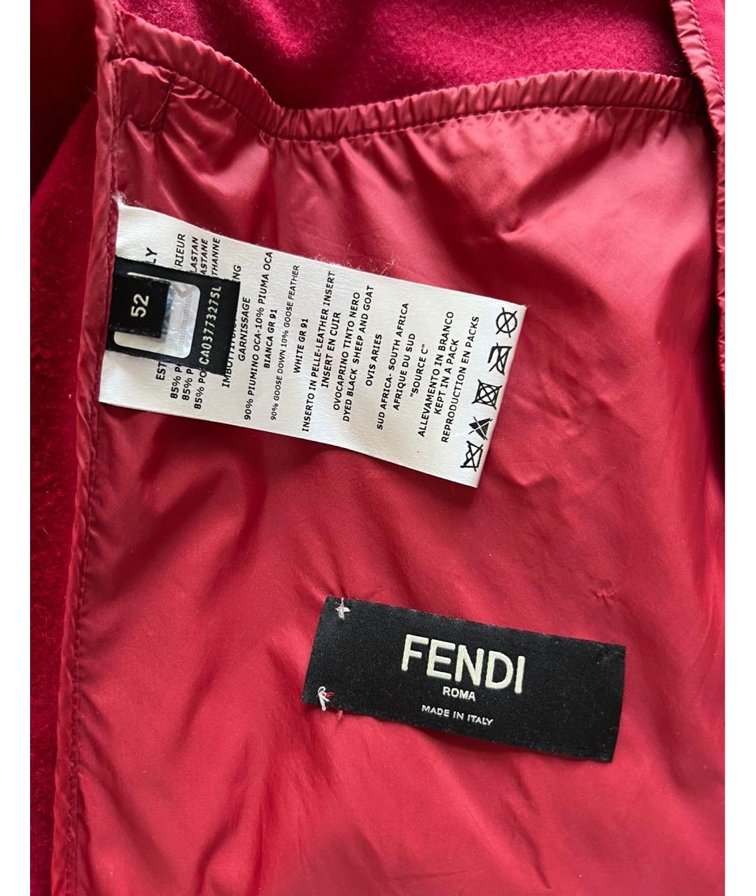 FENDI Красная нейлоновая куртка, фото 3
