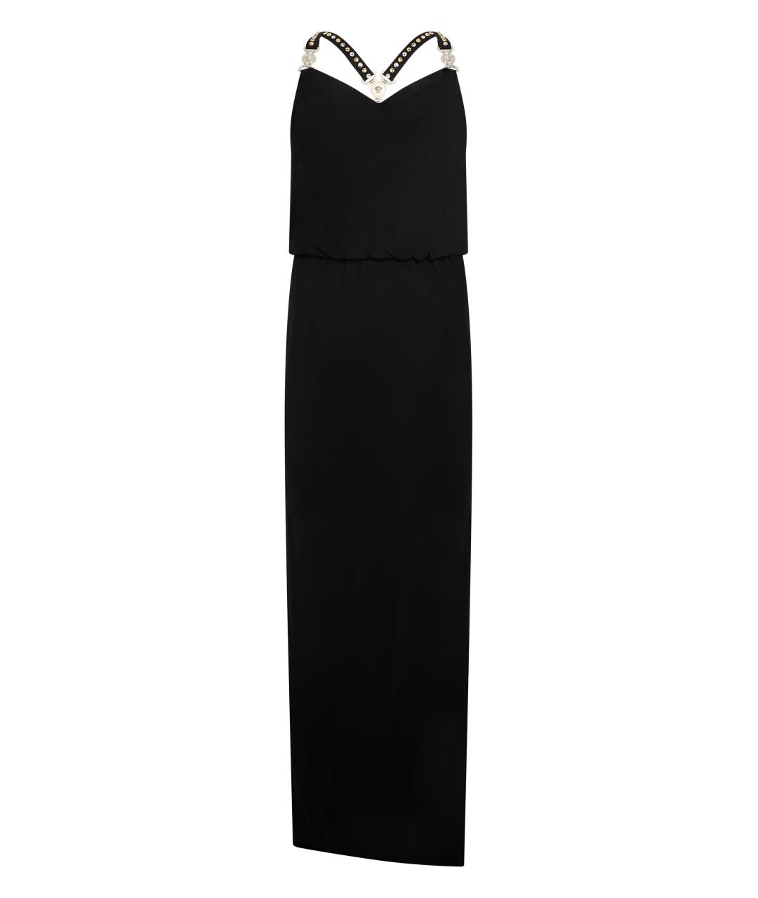 VERSACE Черное вискозное платье, фото 1