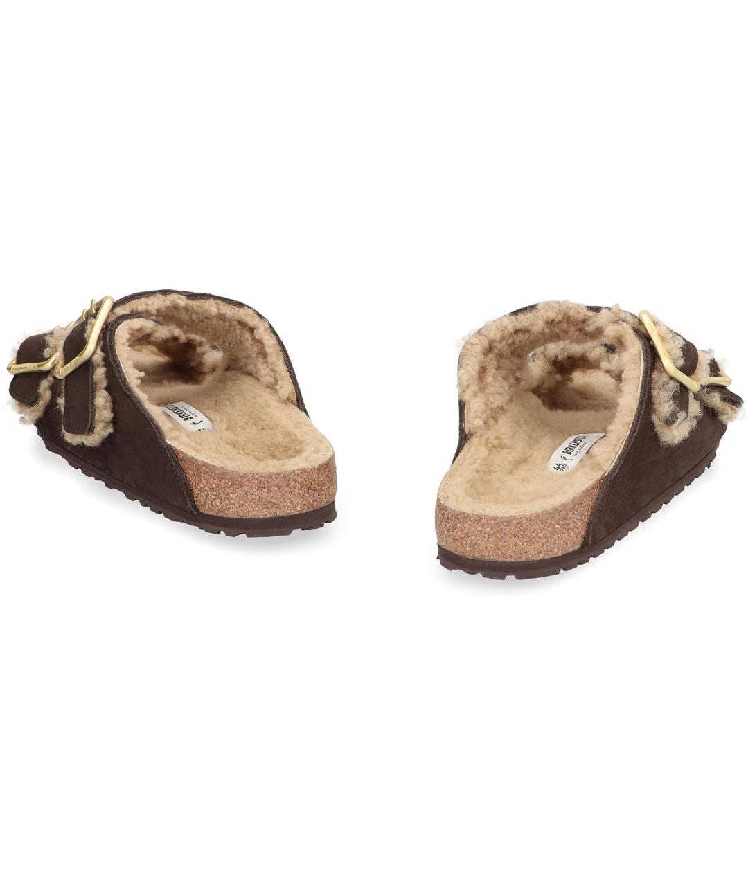 BIRKENSTOCK Коричневые кожаные сандалии, фото 3