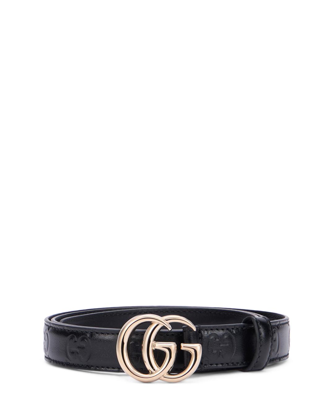 GUCCI Черный кожаный ремень, фото 1