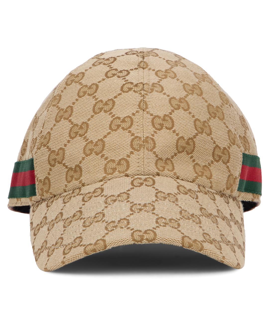 GUCCI Бежевая синтетическая кепка/бейсболка, фото 1
