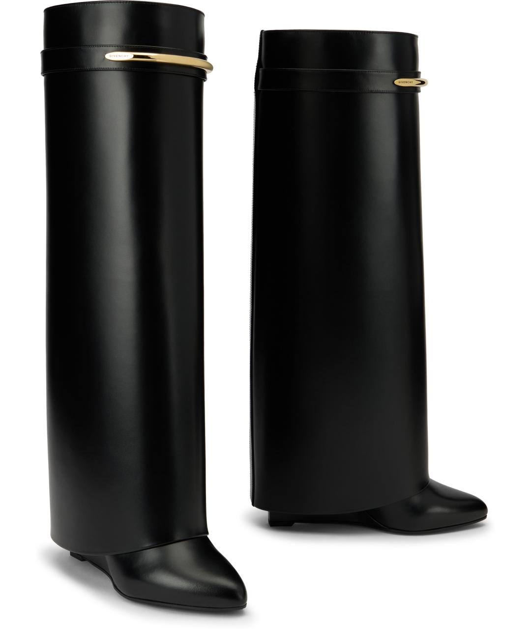 GIVENCHY Черные кожаные сапоги, фото 2