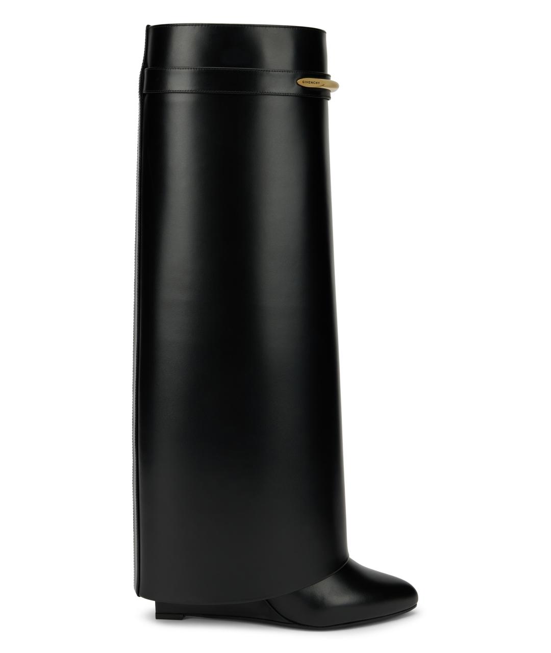 GIVENCHY Черные кожаные сапоги, фото 1