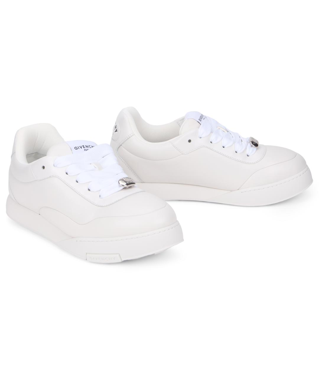 GIVENCHY Белые кожаные низкие кроссовки / кеды, фото 3