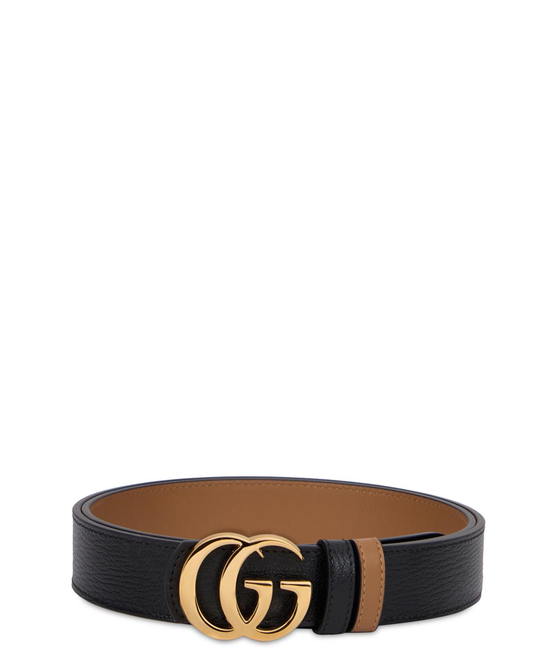 GUCCI Черный кожаный ремень, фото 1