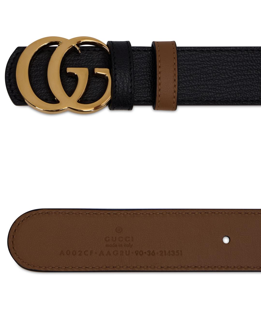 GUCCI Черный кожаный ремень, фото 3